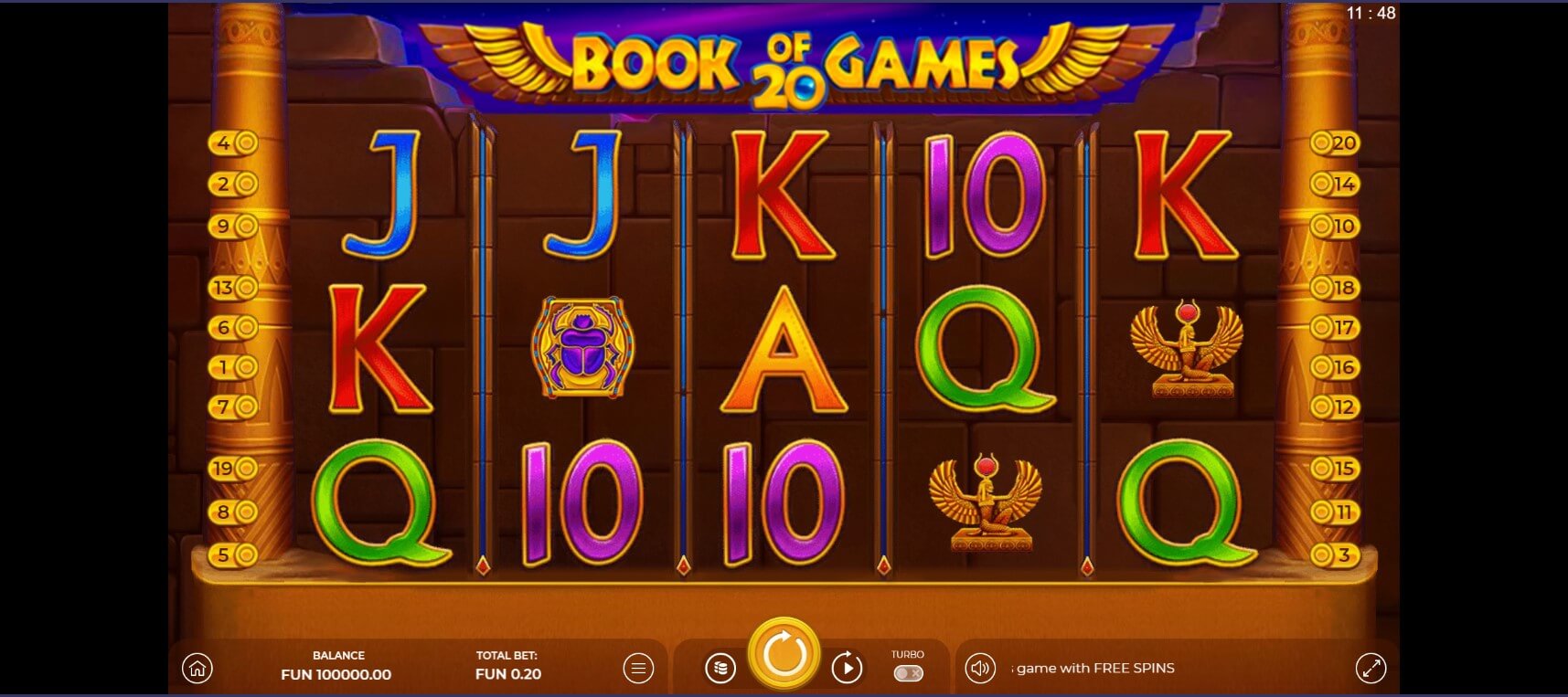Игровой автомат Book of Games 20